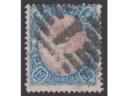 1865, 12 Cs Isabella, MiNr.69, razítko, lehký fald, dv