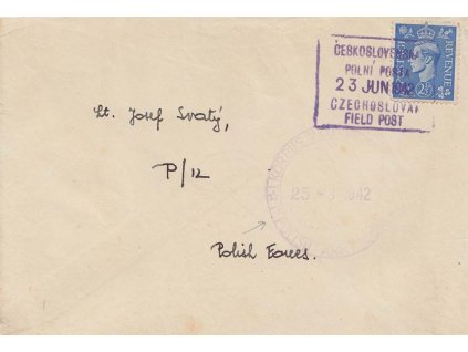 1942, dopis zaslaný mezi vojáky, stopy stáří