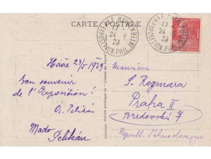 1929, Le Havre, Výstava známek, výstavní pohlednice
