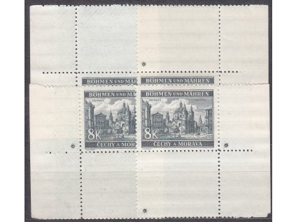 8K Kroměříž, krajové horní a dolní kupony, varianta křížek, Nr.47, **