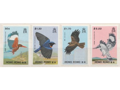 Hong Kong, 1988, 50C-5Dolarů Ptáci, MiNr.536-39, **