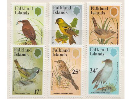 Falkland Islands, 1982, 5-34P série Ptáci, MiNr.357-62, **