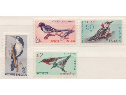 Indie, 1968, 20P-2R série Ptáci, MiNr.464-67, **