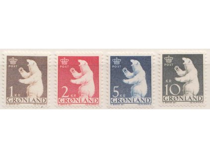Grónsko, 1963, 1-10 Kr série Medvěd, MiNr.58-61, **