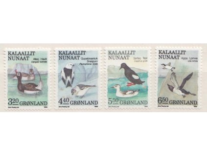 Grónsko, 1989, 3.20-6.50 Kr série Ptáci, MiNr.191-94, **