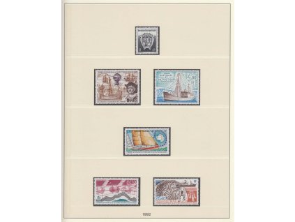 Antarktické území, 1992/1993, sestava známek na listech, **
