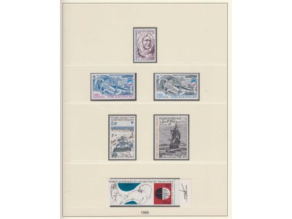 Antarktické území, 1985/1986, sestava známek na listech, **