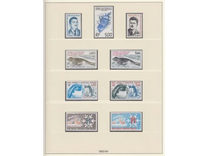 Antarktické území, 1983/1984, sestava známek na listech, **