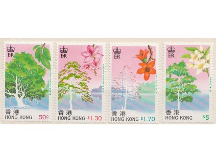 Hong Kong, 1988, 50C-5Dolarů série Stromy, MiNr.540-43, **