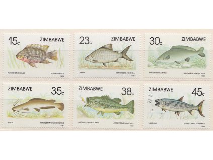 Zimbabwe, 1989, 15-45 C série Ryby, MiNr.406-11, **