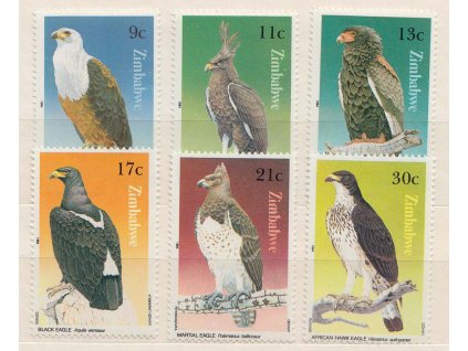 Zimbabwe, 1984, 9-30 C série Ptáci, MiNr.297-302, **