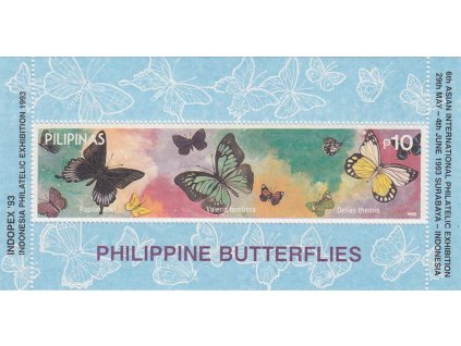 Filipíny, 1993, aršík Motýli, MiNr.Bl.58, **