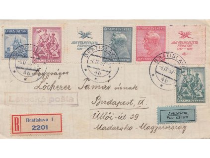 1937, R-let. dopis zaslaný do Maďarska, DR Bratislava