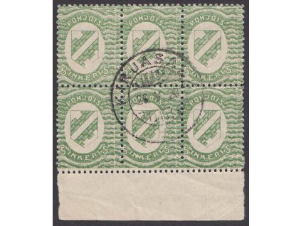 Nordingermandland, 1920, 5 P Znak, 6blok, MiNr.1, razítkované