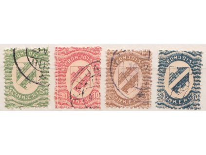 Nordingermandland, 1920, 5-50 P Znak, MiNr.1-4, razítkované