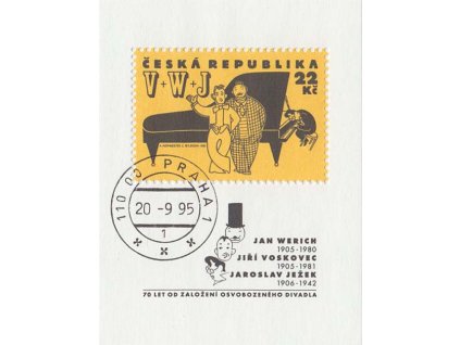 1995, 22 Kč aršík Osobnosti, Nr.A87, razítkované