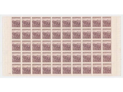1936, 3 Kč Český Ráj, 50 ks blok s DČ 1A (úzký okraj), **