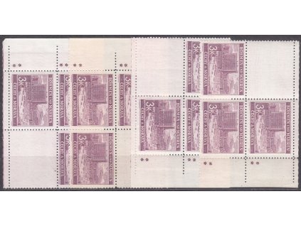 1939, 3K Zlín, rohová miniatura, 2 křížky, Nr.36, **/*