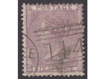 1856, 6 P Viktoria, MiNr.14, razítkované, dv