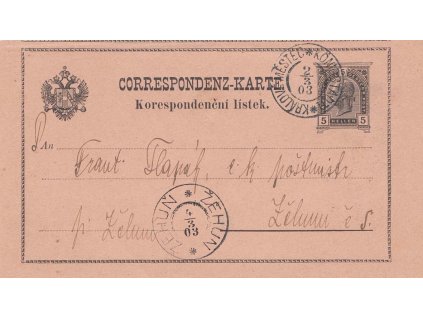 1903, DR Heřmanův Městec, stvrzenka berního formuláře,  prošlé