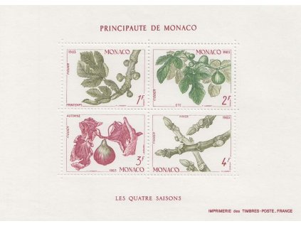 1983, aršík Flóra, MiNr.Bl.24, **