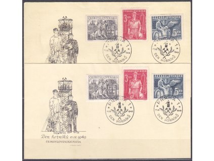 1949, FDC zn. Nr.522-4, kompletní písmena A,B