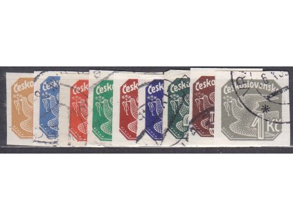 1937, 2h-1Kč Bendova Holubice, série, Nr.NV14-22, razítkované, ilustrační foto