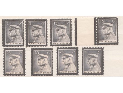 1935, 5Gr-1Zl Smuteční série, posuny, MiNr.294-298, **/* , dv