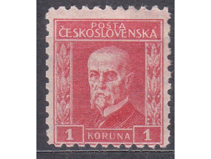 1Kč červená, V.typ, pr.6, Nr.200, * po nálepce, ilustrační foto
