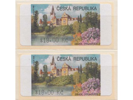 2008, 18 Kč Průhonice, posun číslice, Nr.AU 4/1, **