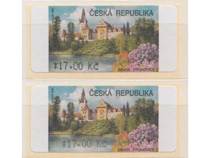 2008, 17 Kč Průhonice, posun číslice, Nr.AU 4/1, **