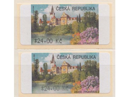 2008, 24 Kč Průhonice, posun číslice, Nr.AU 4/1, **