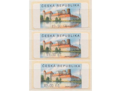 2005, 9 Kč Jindřichův Hradec, posun číslice, Nr.AU 3/1, **