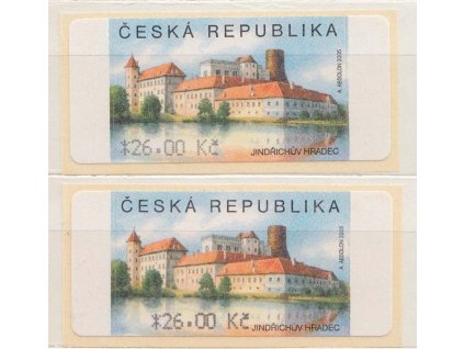 2005, 26 Kč Jindřichův Hradec, posun číslice, Nr.AU 3/1, **