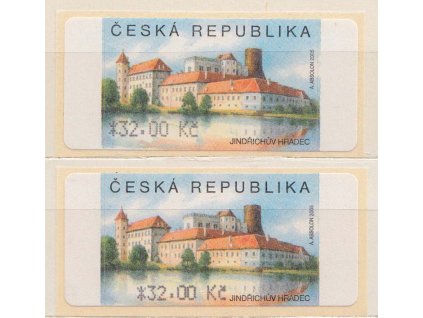 2005, 32 Kč Jindřichův Hradec, posun číslice, Nr.AU 3/1, **