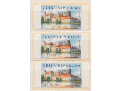 2005, 7.50 Kč Jindřichův Hradec, posun číslice, Nr.AU 3/1, **