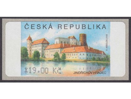 2005, 19 Kč Jindřichův Hradec, TV - tečka pod "R", Nr.AU 3/1, TV1, **