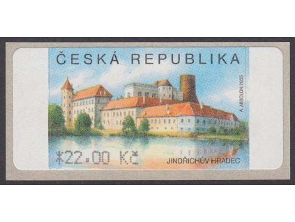 2005, 22 Kč Jindřichův Hradec, TV - tečka pod "R", Nr.AU 3/1, TV1, **