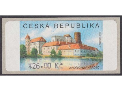 2005, 26 Kč Jindřichův Hradec, TV - tečka pod "R", Nr.AU 3/1, TV1, **