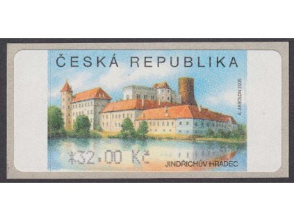 2005, 32 Kč Jindřichův Hradec, TV - tečka pod "R", Nr.AU 3/1, TV1, **