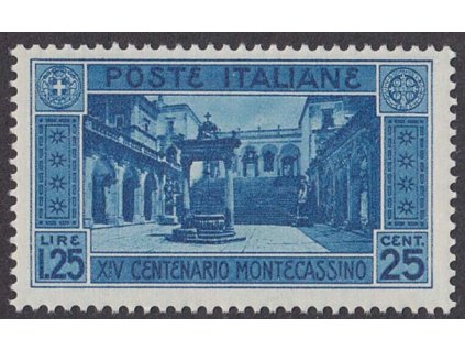 1929, 1.20 L Monte Cassino, MiNr.322, **
