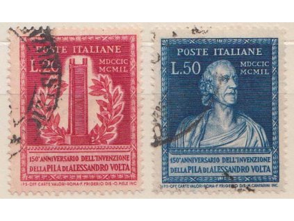 1949, 20-50 L série Volta, MiNr.784-85, razítkované