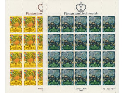 1981, 40-80 Rp Europa, Folklór, archy, MiNr.764-765, **