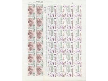 Španělská, 1985, 18-45 Pta Europa, archy, MiNr.181-182, **