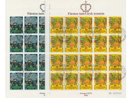 1981, 40-80 Rp Europa, Folklór, archy, MiNr.764-765, razítkované