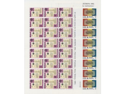 Španělská, 1982, 14-33 Pta Europa, archy, MiNr.153-154, **