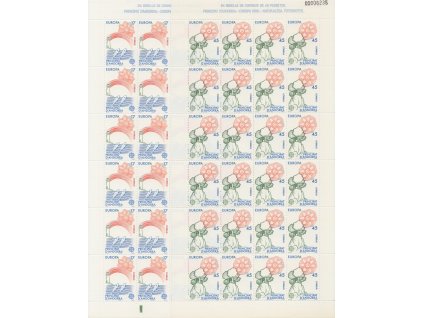 Španělská, 1986, 17-45 Pta Europa, archy, MiNr.188-189, **