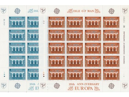 Man, 1984, 10-20 1/2 P Europa, archy, MiNr.261-262, **