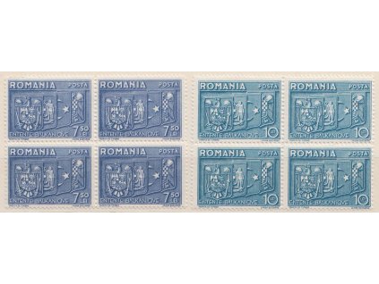 1938, 7.50-10 L série, 4bloky, MiNr.547-548, **