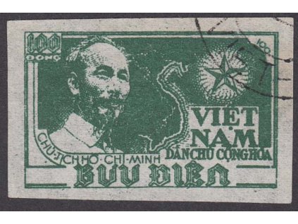 Vietnam-Nord, 1951, 100 D Ho Chi Minh, MiNr.8B, razítkované